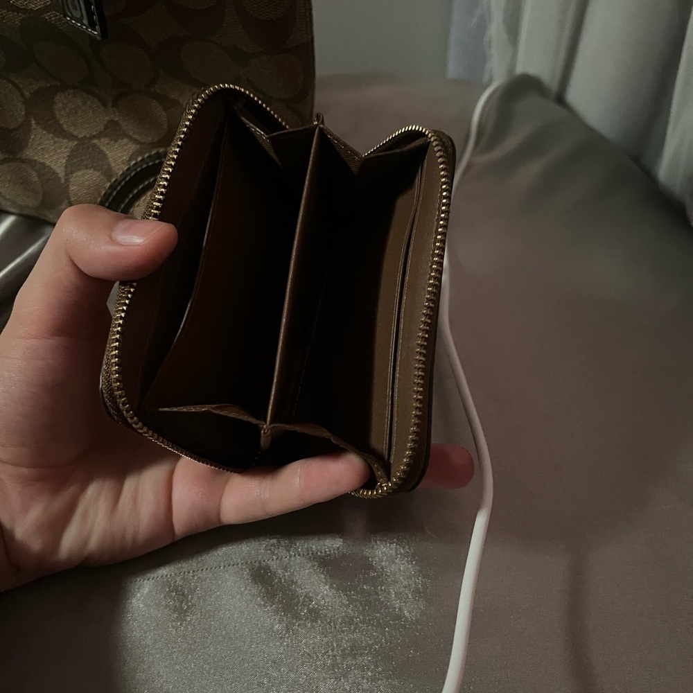 Coach Brown Zip Wallet